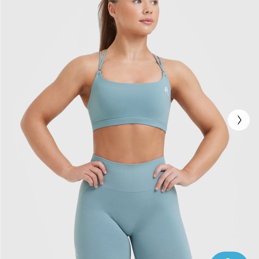 oner active crossover bra in steel blue